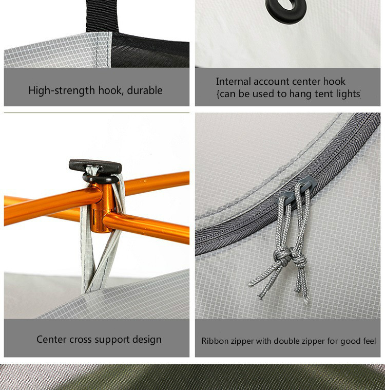 Cheap Goat Tents CHANODUG Outdoor men and women riot rain camping camping tent Oxford cloth 15D silicone light hiking double double tent 1.8KG Tents 